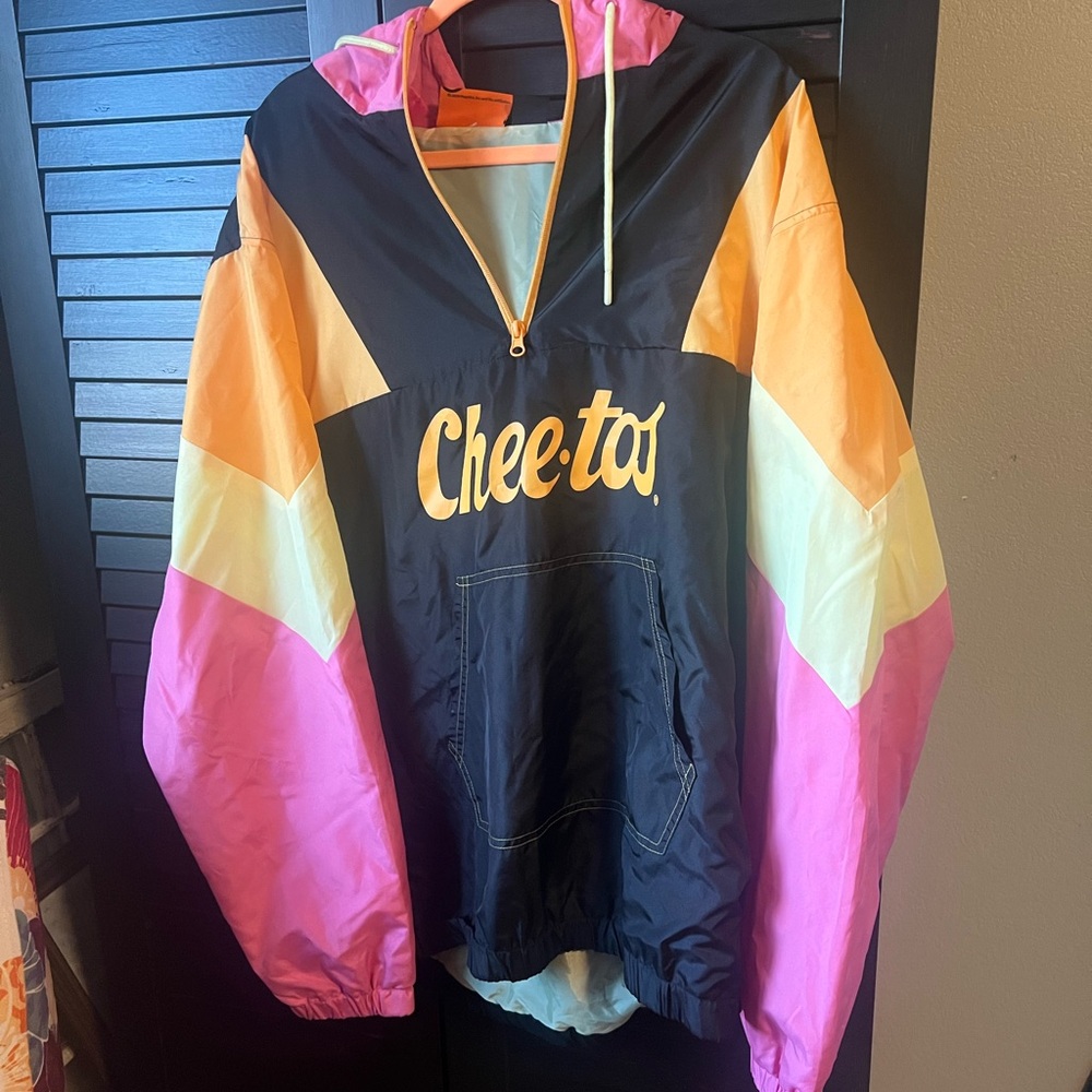 Colorblock Windbreaker Jacket - Black, Pink & Yellow